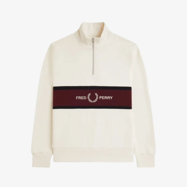 Толстовка на молнии (half-zip) EMBROIDERED PANEL HALF ZIP SWE