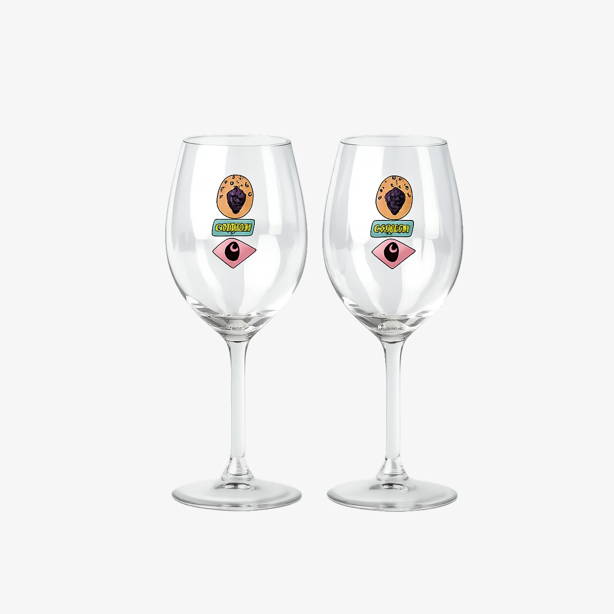 Винный бокал ( набор 2 шт. ) Stacked Grapes Wine Glass Set