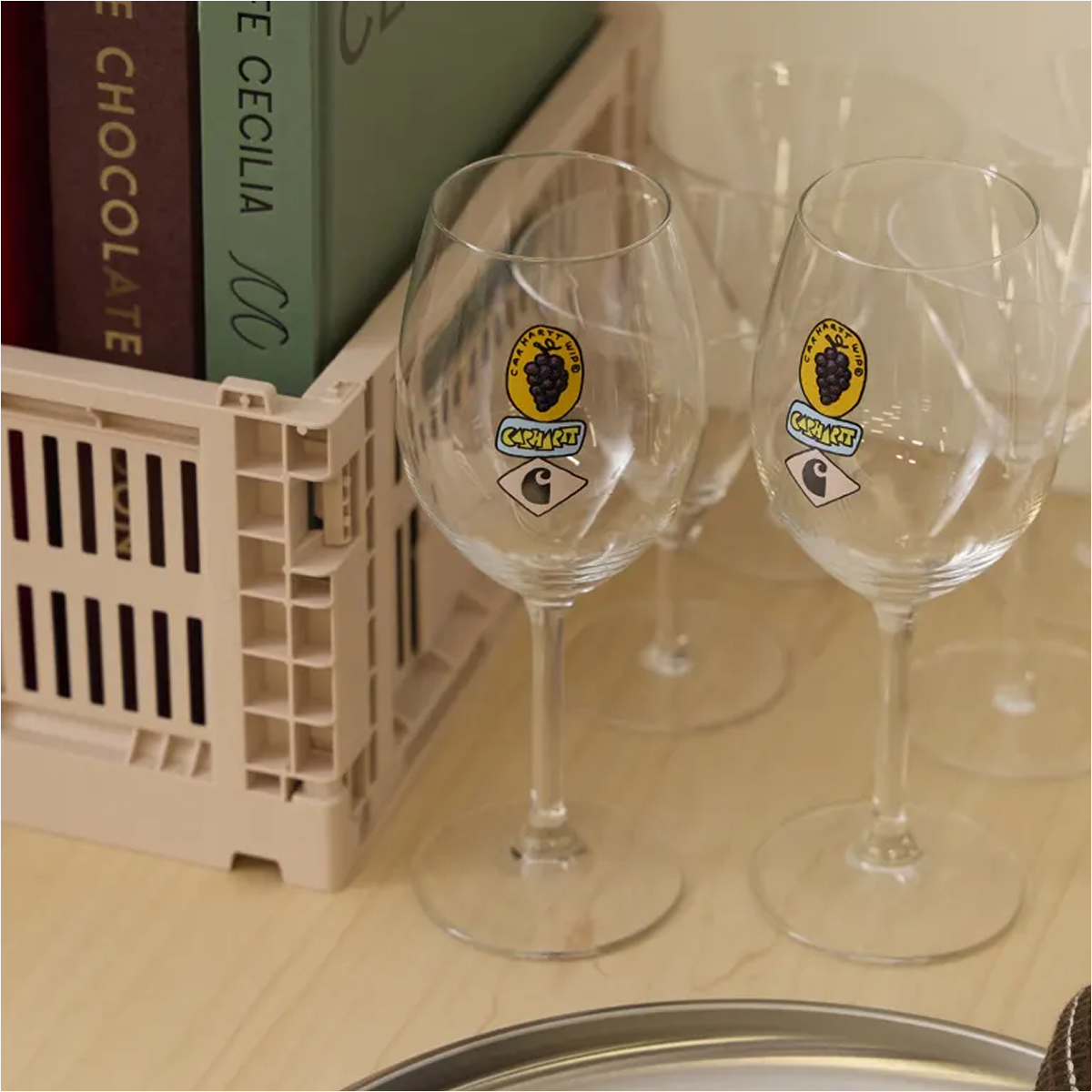 Винный бокал ( набор 2 шт. ) Stacked Grapes Wine Glass Set — изображение 2